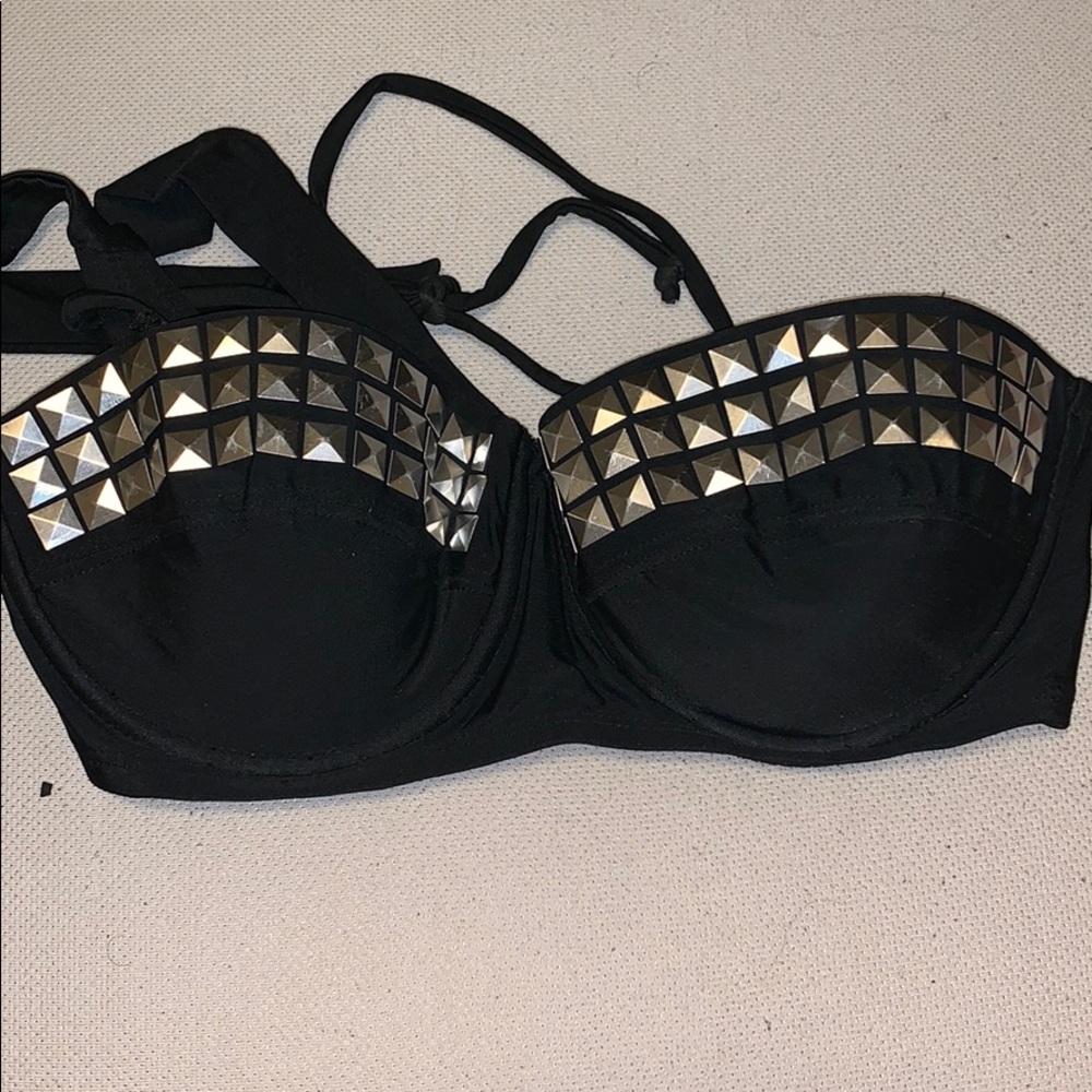 Studded swimsuit top